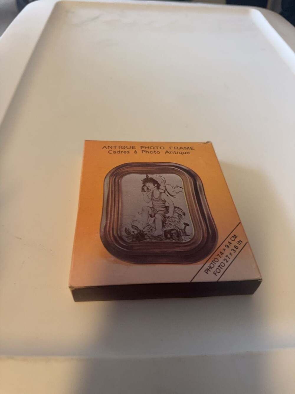 Vintage Antique Style Photo Frame British Registered Design 2.7 x 3.6 In